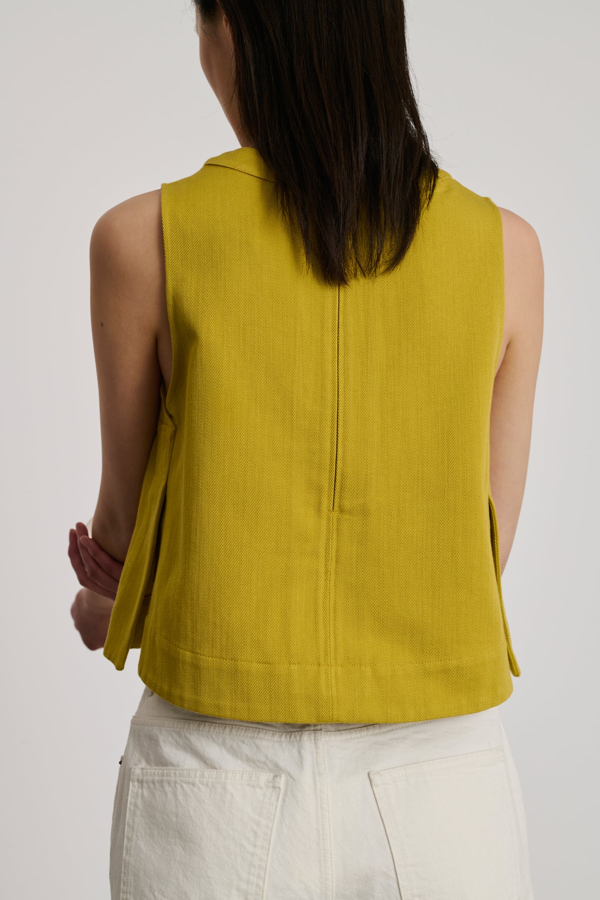 Top Pampa - Jaune Doré - Coton - Femme vue 2